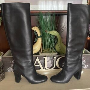 Theory Black Heeled Boots